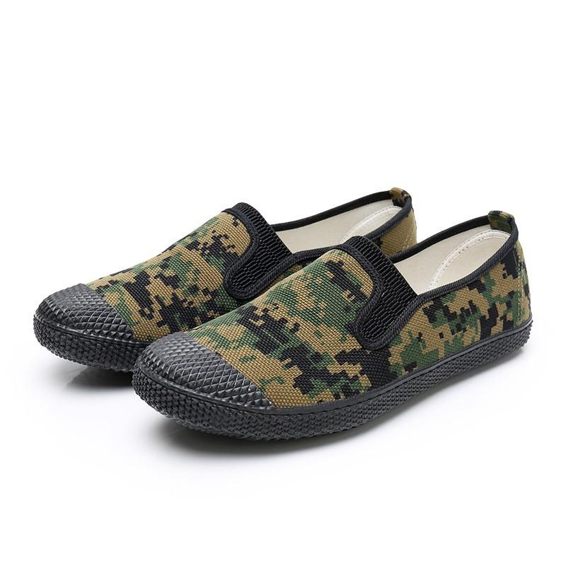 Camouflage shoes labor insurance shoes liberation shoes construction site shoes one pedal casual shoes vulcanized shoes canvas shoes farmland shoes