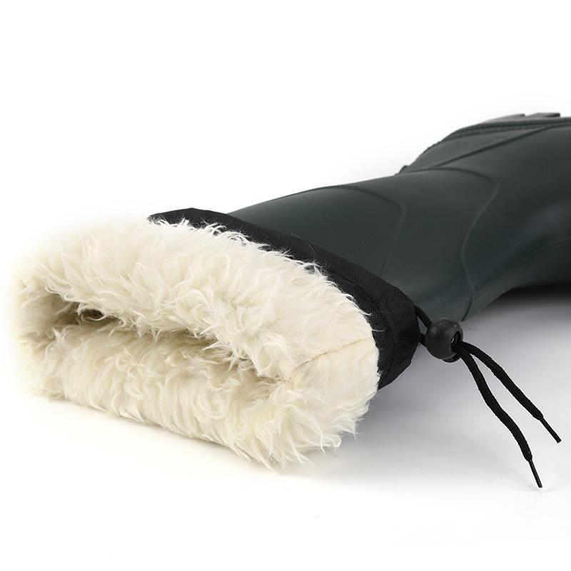 Winter Windproof Plush Rain Shoes Men High Rain Boots Safety Reflective Rain Boots At Night  High Quality Pvc Water Boot Men