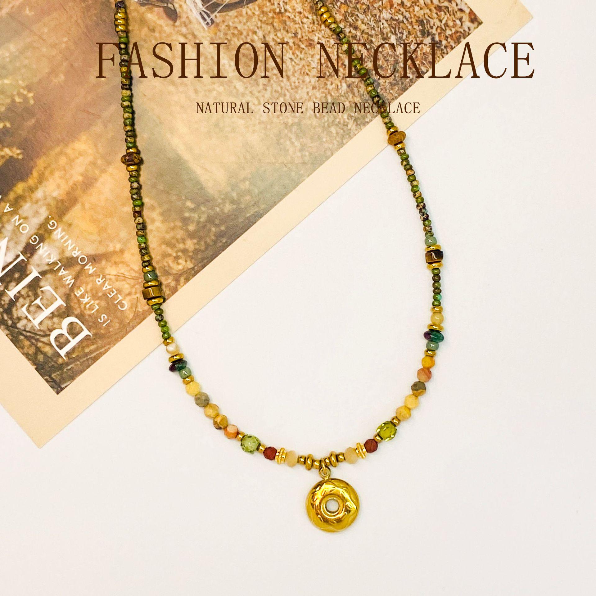 Titanium Steel Maillard Pendant Necklace: Retro & Versatile Clavicle Chain Jewelry Unique