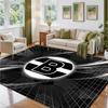 Borussia Mönchengladbach Design Crystal Velvet Rug Soft Decorative Mat for Bedroom Entrance