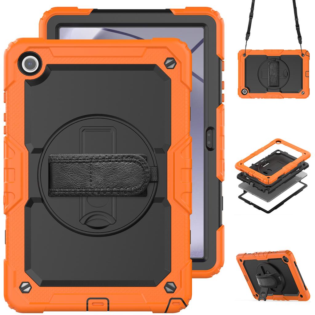 Heavy Duty Armor Rugged Tablet Case for Samsung Galaxy Tab A9 8.7inch 2023 SM-X110/X115/X117 with Pen Holder Hand Strap