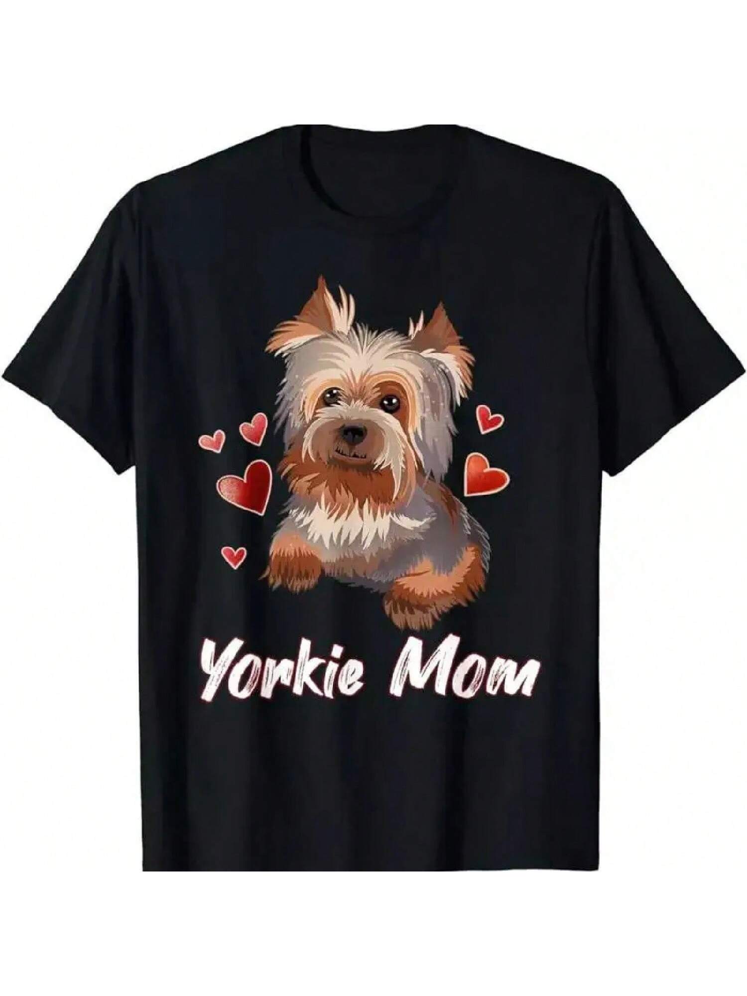 Cute Yorkie Mom Illustration Yorkshire Terrier Lover T Shirt Pet Day S разноцветный