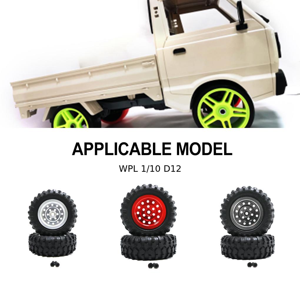 Wheel Rims Tyre For D12 Plastic OFF-Road Wear-resistant 2pcs RC Car Accessories Replacement Parts RC Upgrade Part