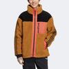 Adidas Neo Utility Jacket Padded with Stand Collar, Long Sleeves and Zipper Unisex Outerwear Brown HN4769