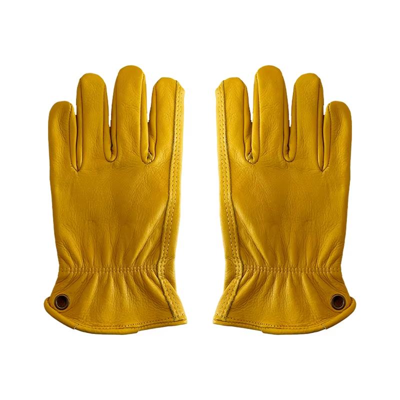 A Grade Custom Logo Heavy Duty Leather Work Gloves With Grip Palm for Men Bulk Safety Garden Working Gloves Construction