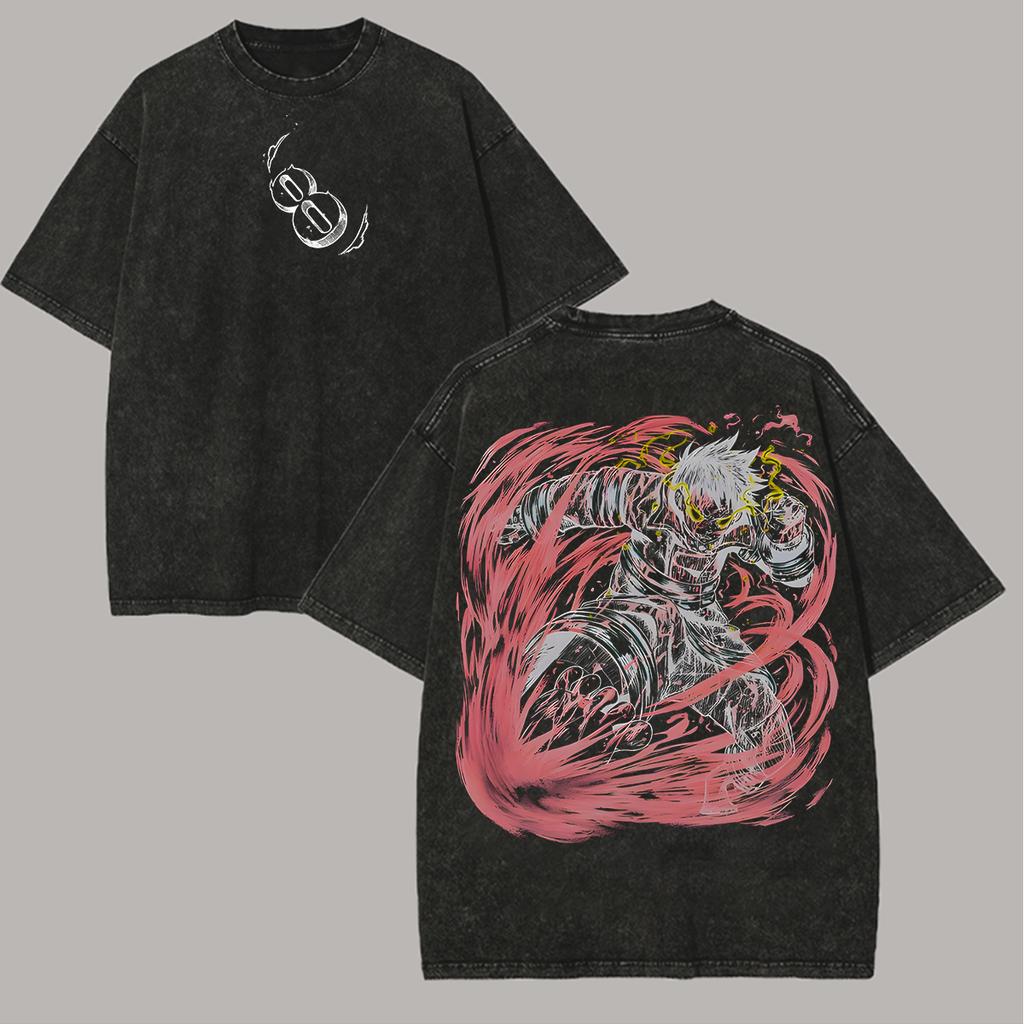 Anime I Sette Peccati Capitali Meliodas Stampa Maglietta Lavata Uomo Manga Vintage T-shirt di Alta Gamma Lusso morbida alta qualità Unisex tee