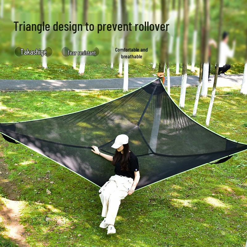 Multi-Person Aerial Tree Tent: Anti-Roll Mesh Outdoor Hammock Swing for Camping