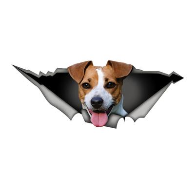 Calcomanías para autos con lindos Jack Russell Terrier, calcomanías para parachoques y ventanas, accesorios para autos, material de vinilo resistente al agua