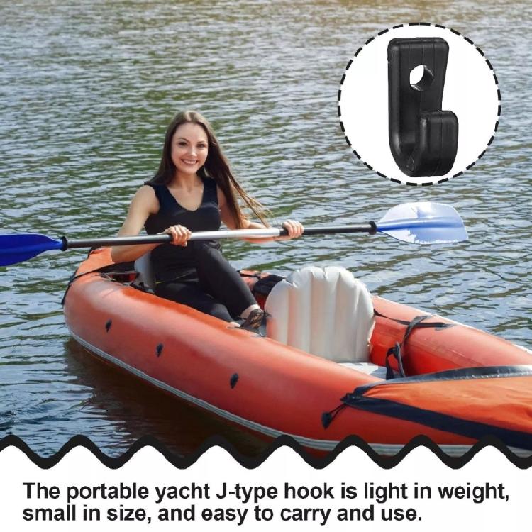 50Pcs Kayak Bungee  Hook Tie Down Hook Kayak Attachments J  Hook for Kayaks Canoes Rowing Boats Easy To Install