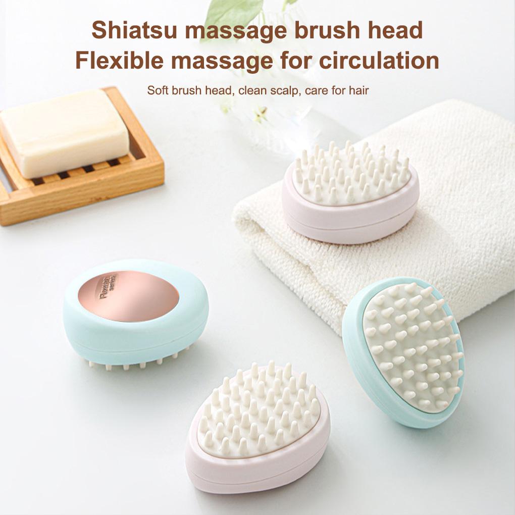 Scalp Massager Silicone Anti-slip Manual Shower Head Hair Massage Brush Portable Reusable Relaxation Soft Comfortable