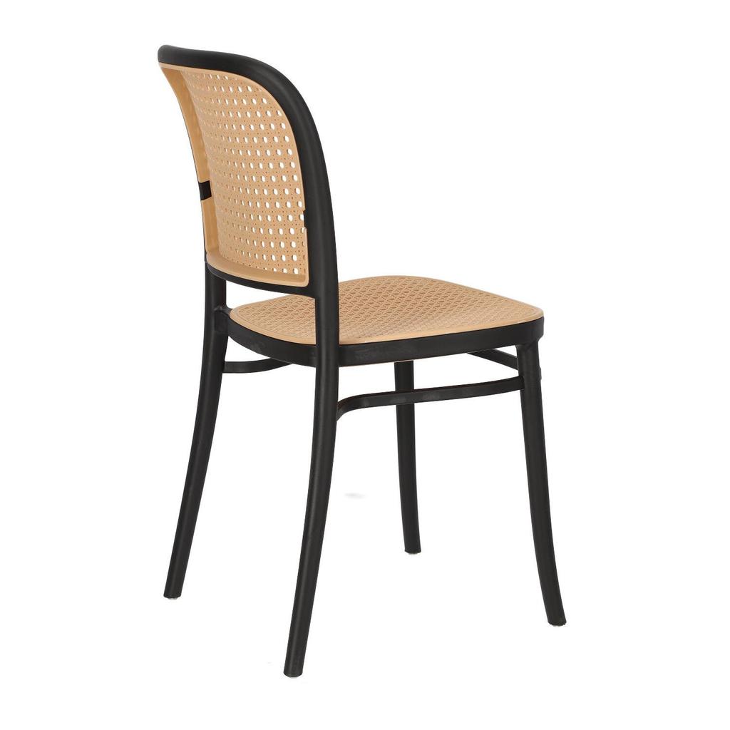 Antonio Plastic Chair, Black, Stackable