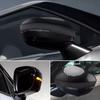 For Mitsubishi Outlander  ABS Car Rearview Side Mirror Cover Wing Cap Exterior Door Housing Shell Trim Adhesive Sticker