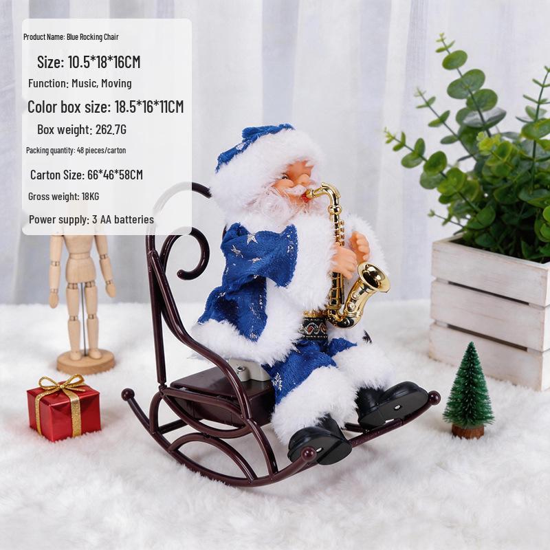 Electric Climbing Ladder Santa Claus Toy for Kids' Christmas Decoration