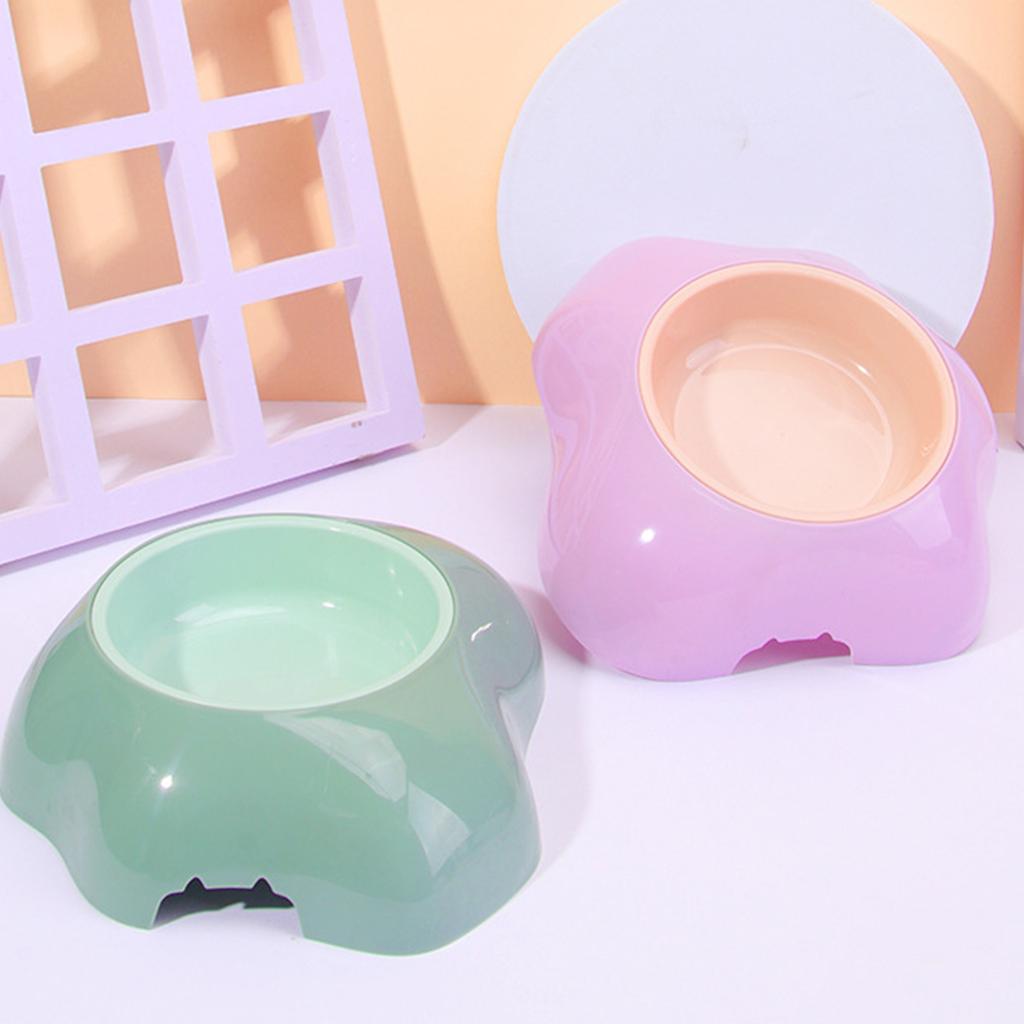 Egg Yolk Shape Dog Bowl Large Capacity Pet Feeding Bowl Cat Dog Food Drinking Bowl Candy Color Feeding Bowl Washable