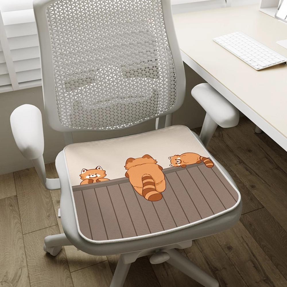 2pcs Cute Cartoon Seat Cushion Summer Chair Cool Sedentary Ice Breathable Fart Cushion