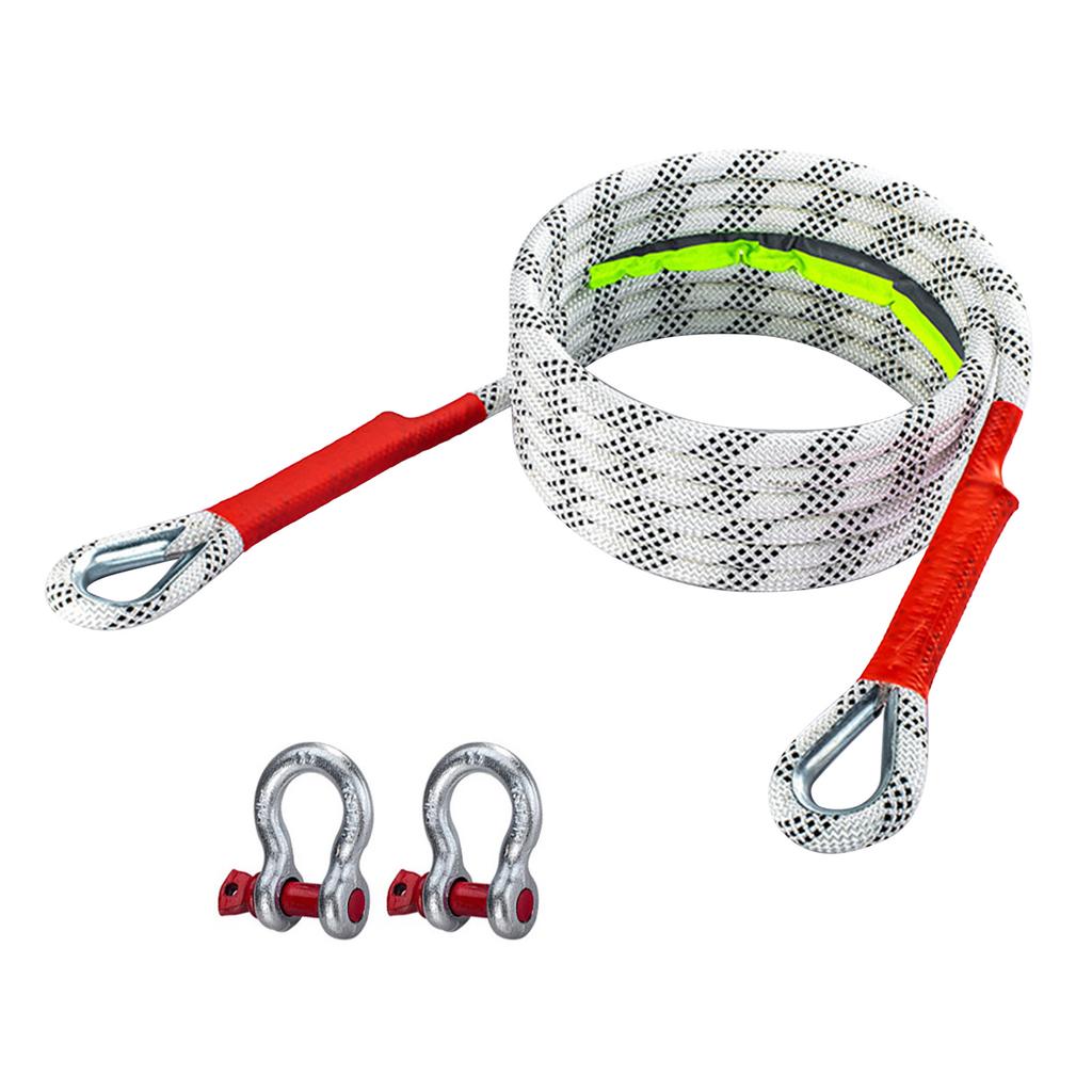 Emergencies Rescues Tow Line Belt Recovery Strap, High Tensile Strength, with Night Reflection Suitable for Offroads Use