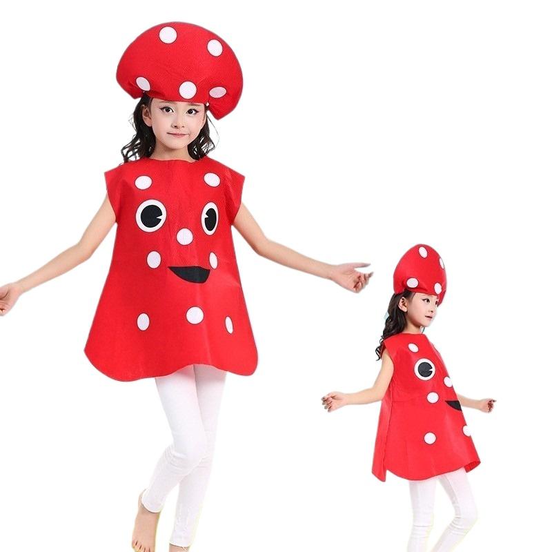 Christmas Kids Costume Fruit Vegetable Outfit Carrot Corn Chili Parent-Child Dance Performance Costume