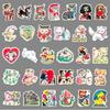 66 Retro Cartoon Doodle Cartoon Stickers Decorative Mobile Phone Case Suitcase Stickers Waterproof