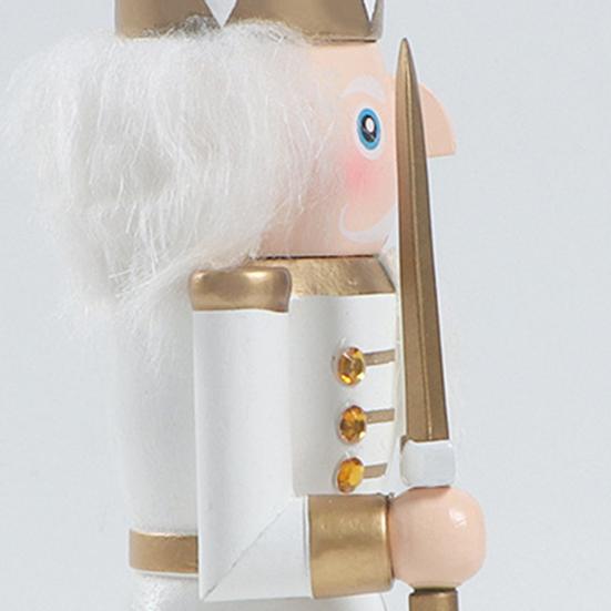 Yousheng 10" Nutcracker Figurines Wooden Christmas Nutcracker Soldier Ornament Standing Nutcracker Figure for Fireplace Shelf Tabletop Decor