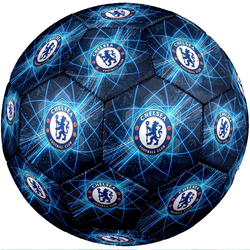 Chelsea FC Theme Soccer Ball Size 5 Soccer Ball Soft Touch Professional Training Football for Outdoor Sports