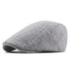 2020 cotton linen beret for men, vintage duckbill cap, artsy young adult forward cap, middle-aged and elderly hat
