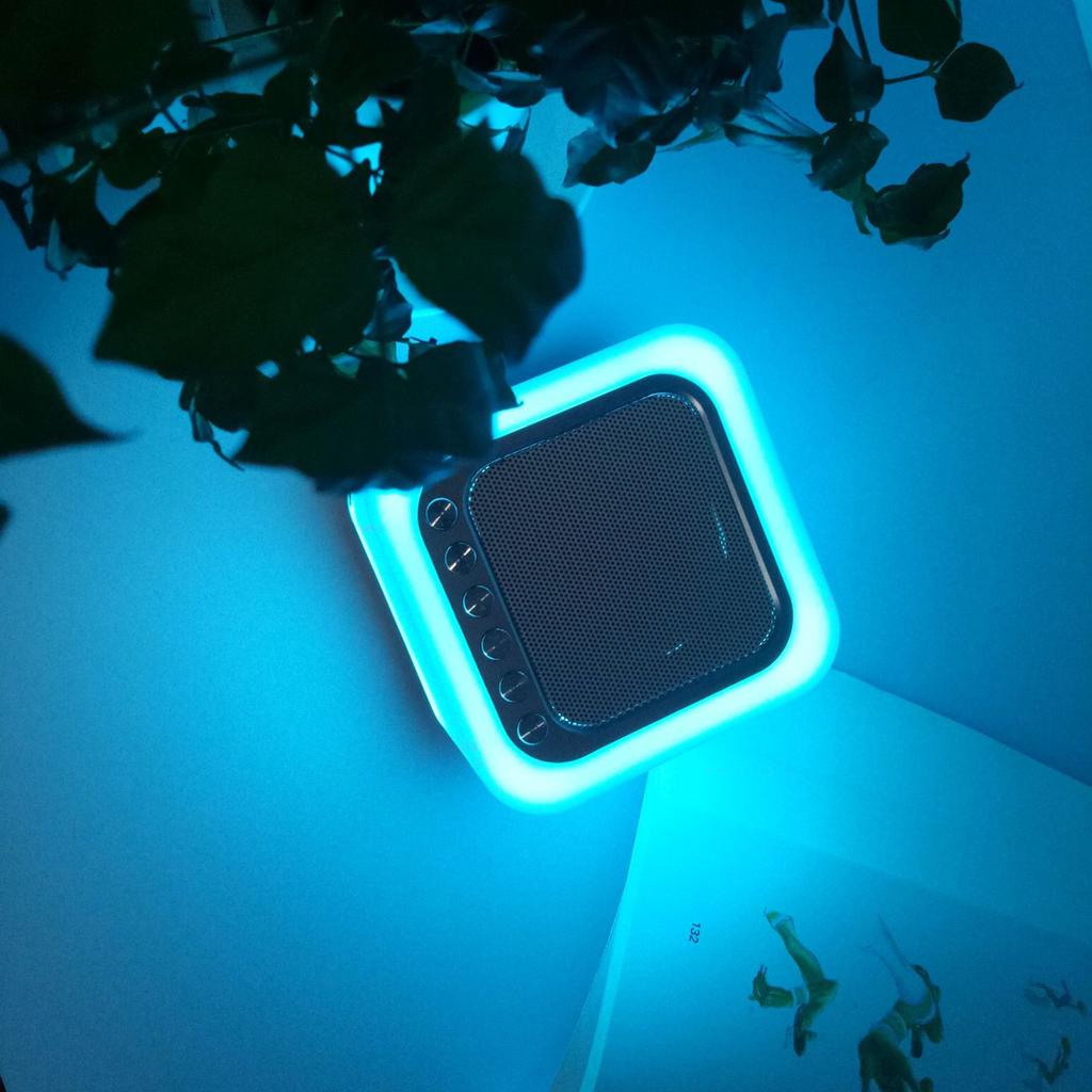 Multifunctional   Lamp Wireless   Speaker Touch Lamp Colorful LED Night Light Alarm Clock Time Display Support U Disk TF Card 3.5mm   IN
