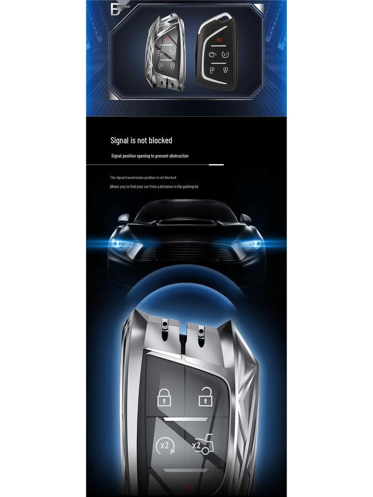 Protective Alloy Key Shell for Cadillac CT4, CT5, Escalade