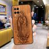 Guadalupe San Judas Wood Case For Oppo A5 Pro A15 A17 A57 A77 A60 A80 A40 A18 A38 A58 A78 A98 A96 A76 A16 A94 A74 A54