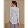 Top de entrenamiento con capucha de manga larga ajustado para mujer Otoño Primavera Cintura Alta Holgado Camisa de Fitness para Correr Yoga Gimnasio