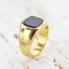 Vintage Geometric Square 12MM Diamond Set Stainless Steel Ring Ring with All Fashion Couples Jewelry Gift
