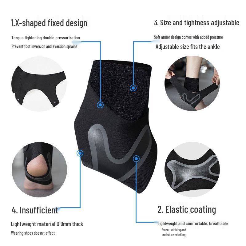 Unisex Elastic Ankle Brace for Sports - Breathable, Anti-Sprain, Pressure Support