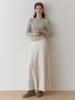 Liel Ooze Knit Flare Skirt (Cream)