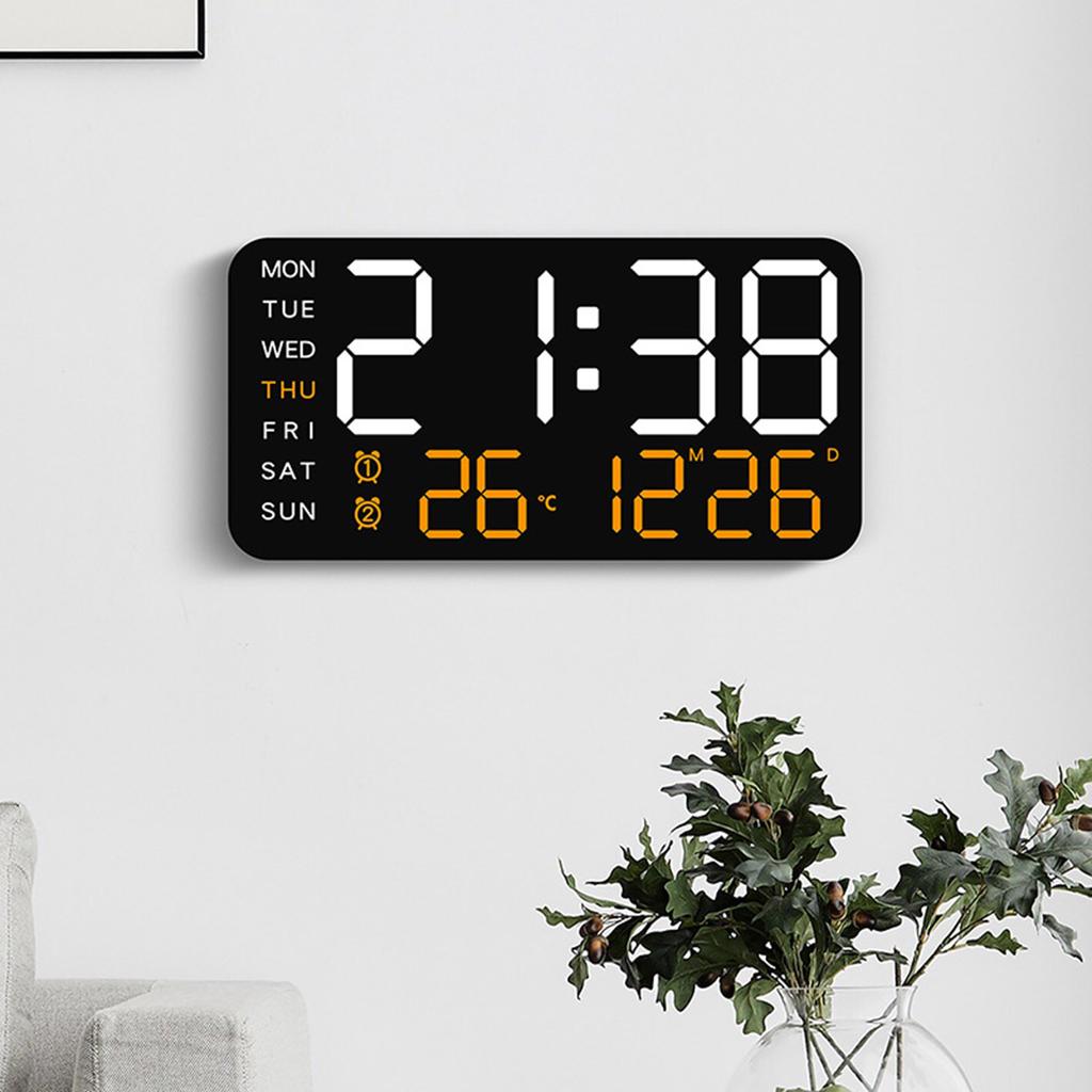 LED Digital Wall Clock Large Display Alarm Clock Perfect for Home Office Gym Decors and Seniors Precise Time Management
