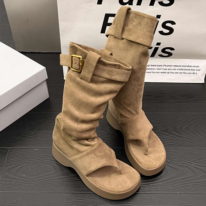 

Women s Western Cowboy Stacked Boots – 2025 New Toe Post Sandal Booties, Chunky Platform Heel Trendy Boho Ankle Boots 38 хаки