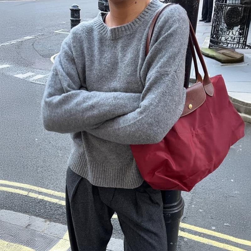 Fashionable Simple Round Neck Long-sleeved Sweater Bottoming Woolen Women's Clothing 2025 Autumn Winter