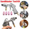 Multifunctional Sandblaster Air Siphon Feed Blast Gun Sand Blasting Gun with Metal Ceramic Nozzle Tips Sand Blasting Tool Kits