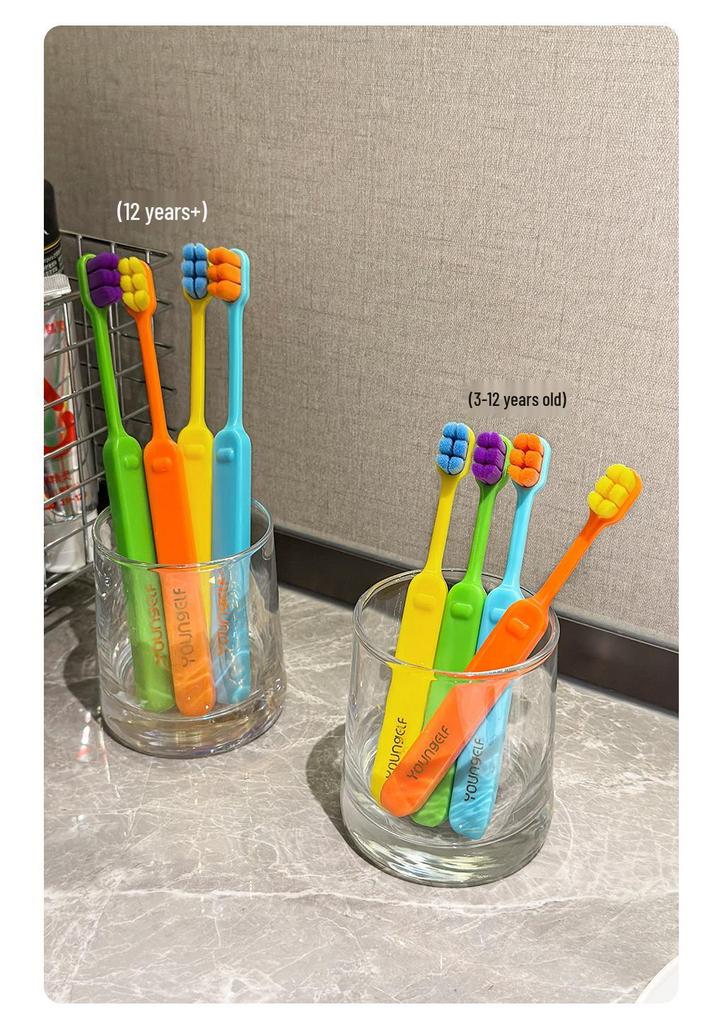 Yang Jingling Kids' Soft Bristle Toothbrush for Ages 1-12 - Gum Protection & Age-Specific Dental Care