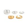 Simple Wind Metal Smooth Round Ring Rings Stylish Geometric Open Ring Set