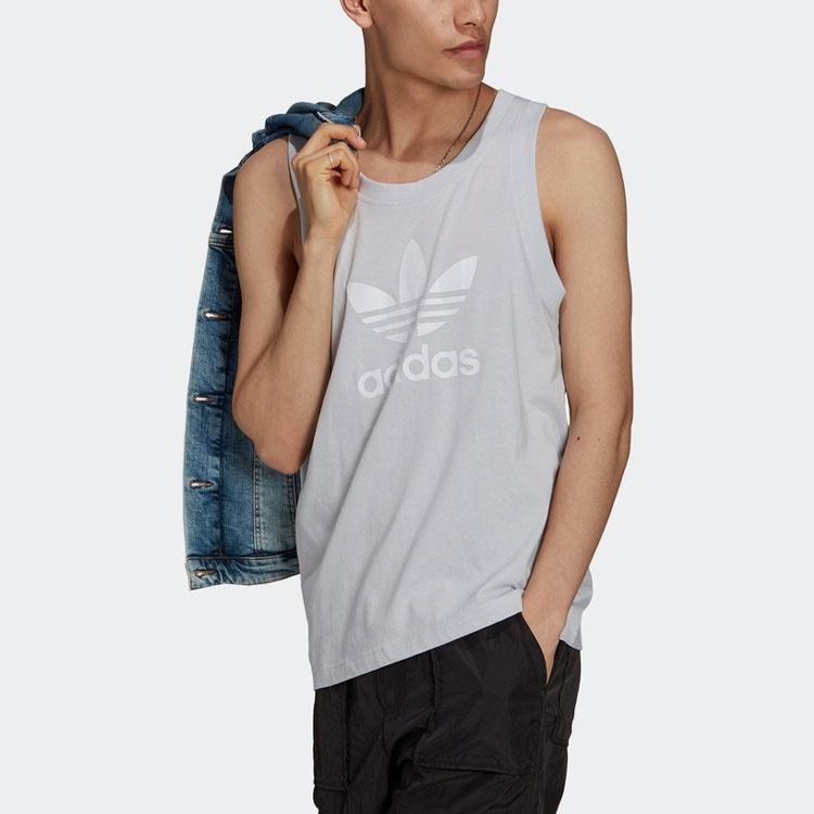 adidas originals Men's Trefoil Tank ports Vest Gray GN3488