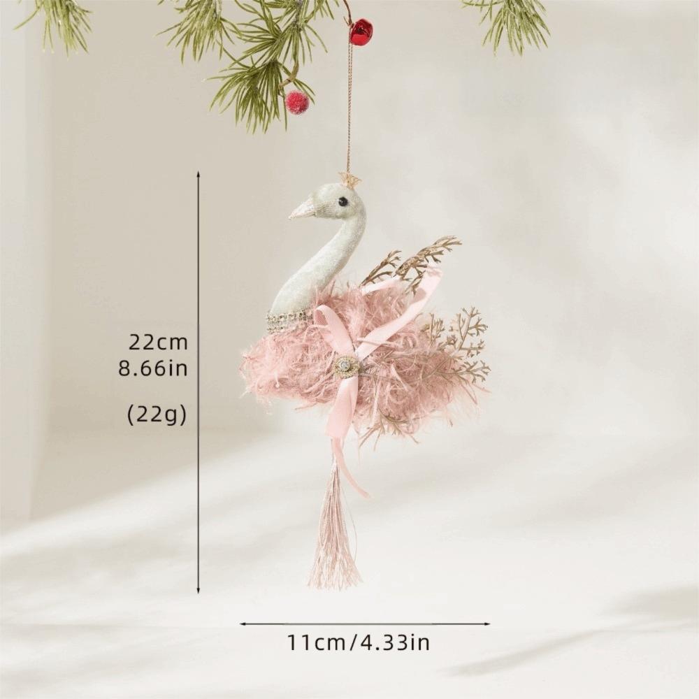 Neue Flanell Weihnachtsbaumdekorationen Große Leichte Weihnachtshänger Schwan Reh Weihnachtsbaum Hängende Ornamente Weihnachtsfeier