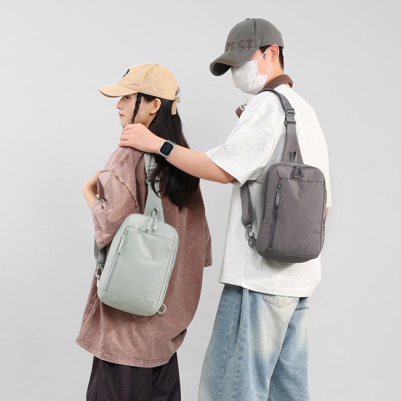 Travel Crossbody Bag Women's Chest Bag Solid Color Shoulder Bag