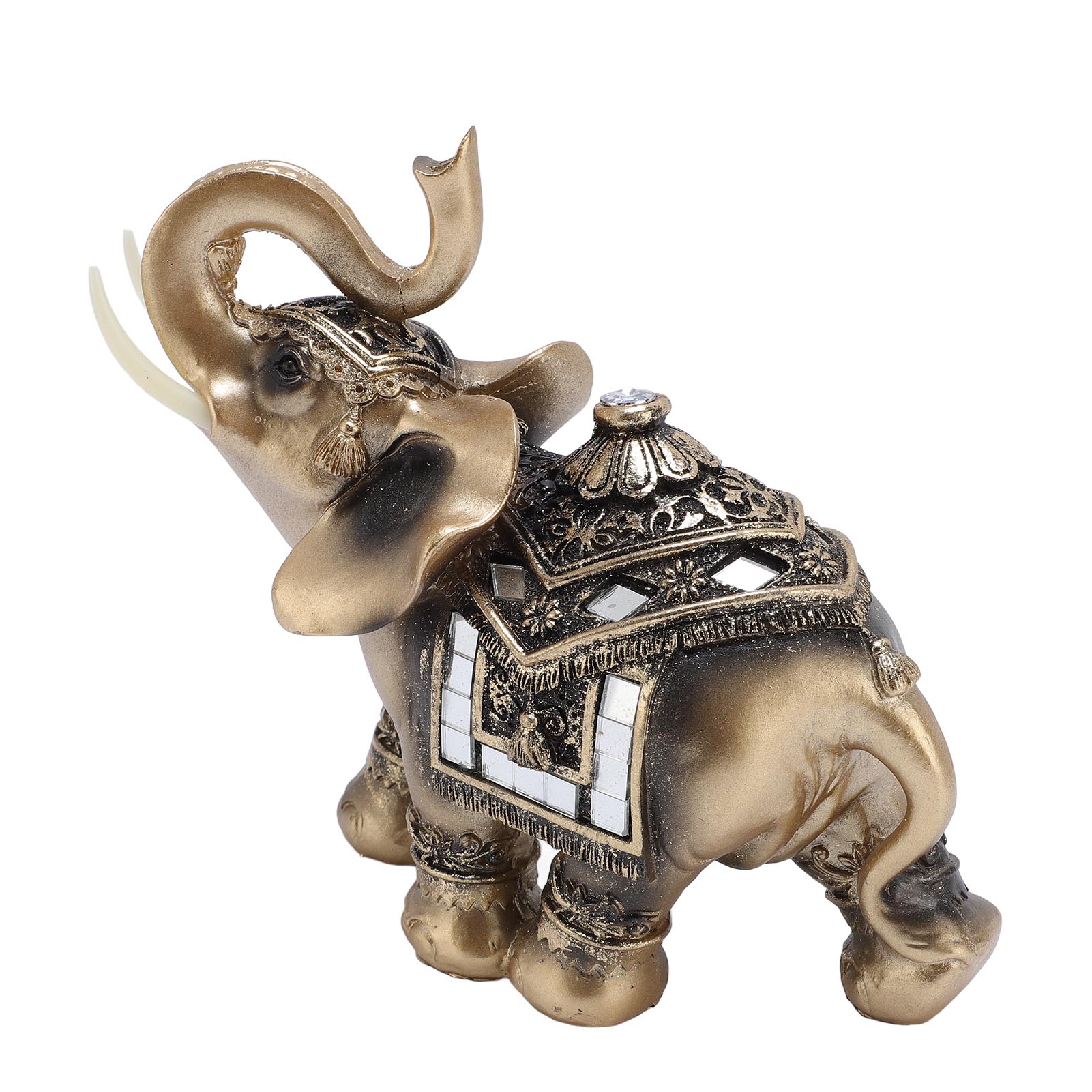 

Декоративная статуэтка слона из синтетической смолы, изысканная работа, декоративная скульптура слона для M(315 X 180mm)