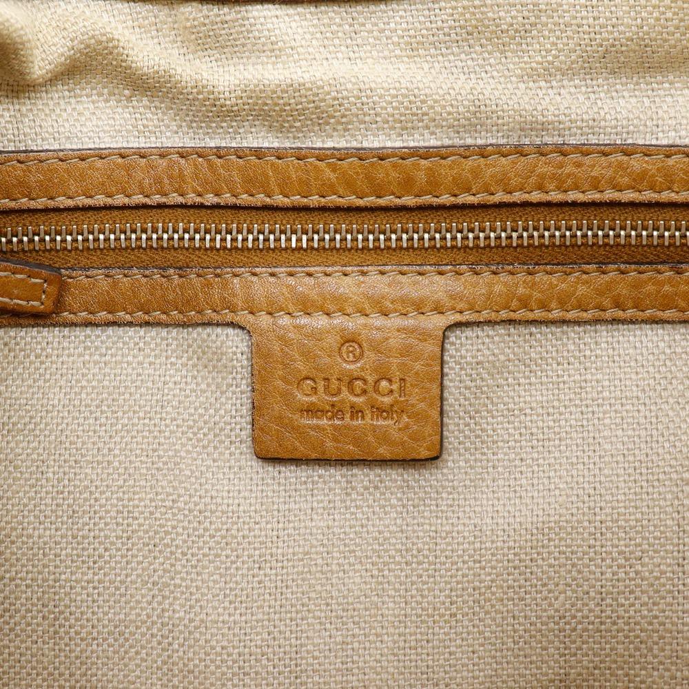 Gucci New Jackie Handbag 246907 Diamante Bamboo Fringe Brown Canvas Women Used