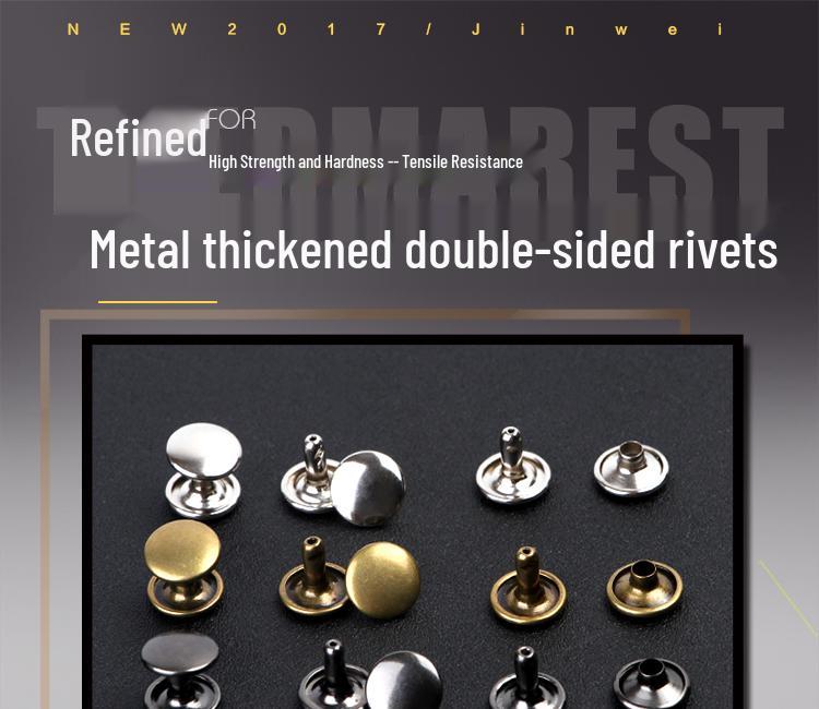 4-12mm DIY Metal Double-Sided Cap Rivet - Decorative Shoe Repair Accessory