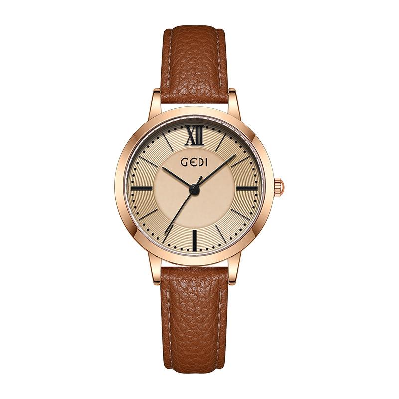 Retro Simple Women'S Watch Exquisite Small Belt Student Watch High Sense Versatile Women'S Quartz Watch