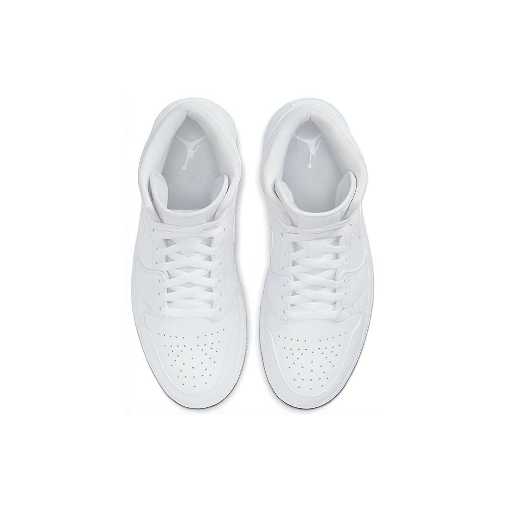 Air Jordan 1 Mid 'Triple White 2020' Men's 554724-130
