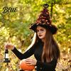Atmosphere Creating Props Halloween Witch Hat Pumpkin Decor Metallic Rain Curtain Door Hanging Ornament for Creepy Holiday Party Spooky Festive Home