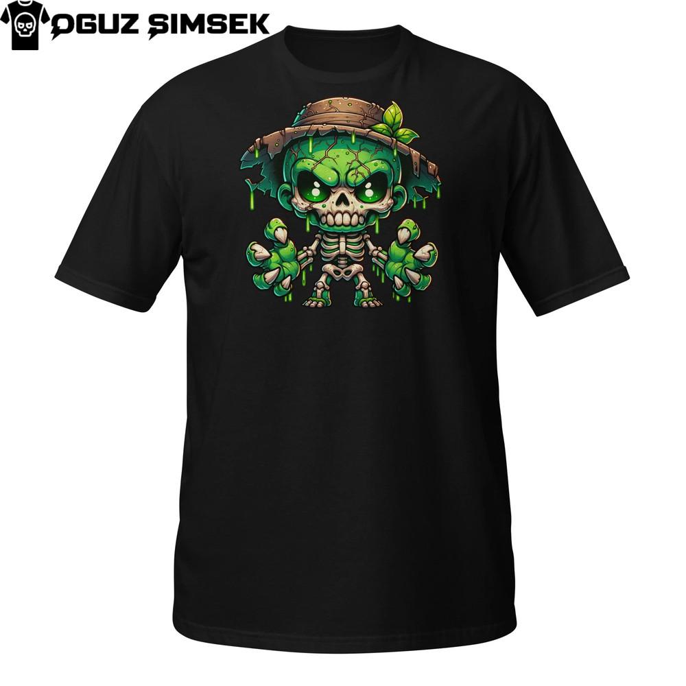 

Zombie Garden Skeleton T-Shirt | Green Undead Nature Spirit | Creepy Cute Tee S