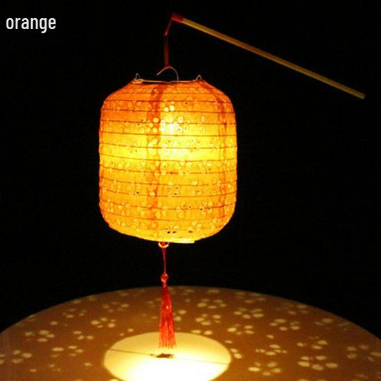 Cylindrical Winter Melon-Shaped Luminous Handheld Paper Lantern for Children's Dance and Hanfu Photography