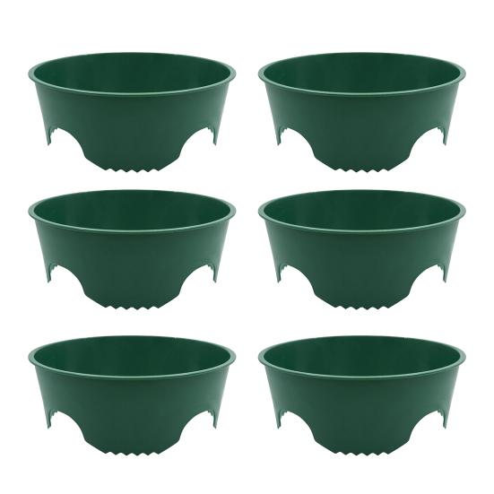 

6 шт. Кільця для посадки та вирощування, круглі кільця для підтримки рослин діаметром 9,84 дюйма, сприяють глибокому поливу, захист садових рослин для овочів, трав, квітів 6pcs